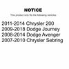 Top Quality Front Right Lower Suspension Control Arm For Dodge Journey Chrysler Avenger 200 Sebring 72-CK641334